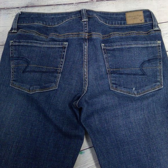 American Eagle | Dark Wash Super Stretch Skinny Jeans Size 6 Short - Picture 5 of 5
